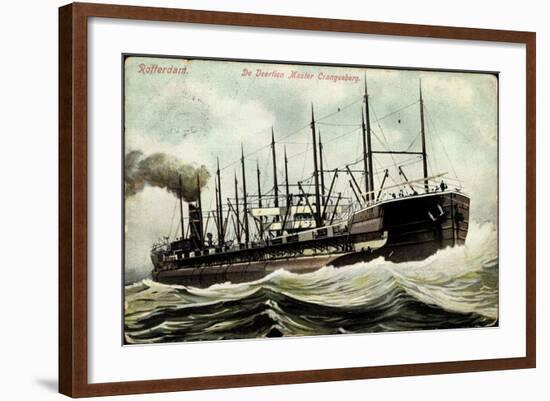 Segelschiff, Der Vierzehnmaster Crangesberg, Dampfer-null-Framed Giclee Print