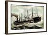 Segelschiff, Der Vierzehnmaster Crangesberg, Dampfer-null-Framed Giclee Print