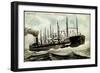 Segelschiff, Der Vierzehnmaster Crangesberg, Dampfer-null-Framed Giclee Print