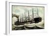 Segelschiff, Der Vierzehnmaster Crangesberg, Dampfer-null-Framed Giclee Print