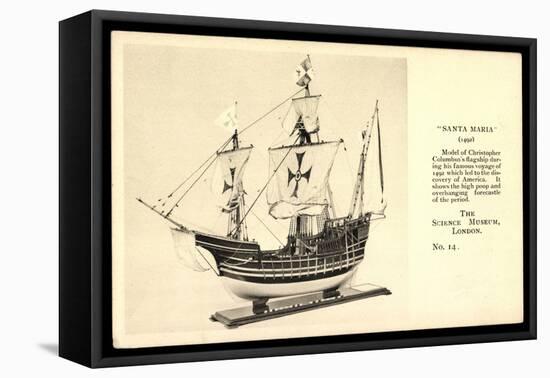 Segelschiff Santa Maria, Christoph Kolumbus, Modell-null-Framed Stretched Canvas