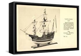 Segelschiff Santa Maria, Christoph Kolumbus, Modell-null-Framed Stretched Canvas