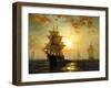 Segelschiffe Bei Sonnenuntergang-Edward Moran-Framed Giclee Print