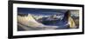 Segla peak and Fjordgard village in winter, Senja, Norway-Panoramic Images-Framed Photographic Print