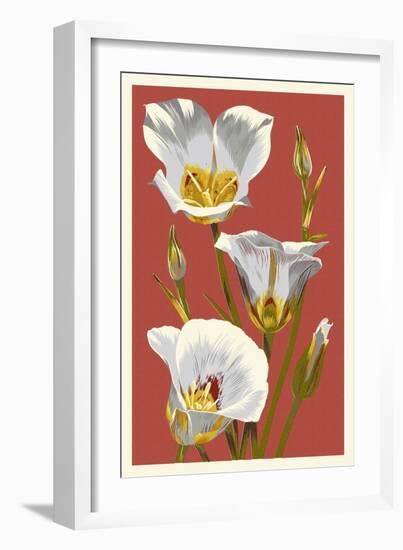 Sego Lily - Letterpress-Lantern Press-Framed Art Print