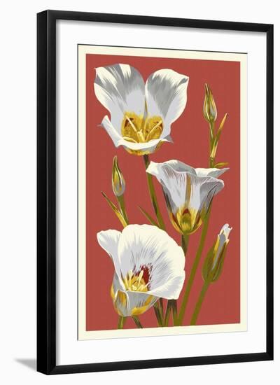 Sego Lily - Letterpress-Lantern Press-Framed Art Print