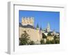 Segovia Castle and Gothic Style Segovia Cathedral Built in 1577, Segovia, Madrid, Spain, Europe-Christian Kober-Framed Photographic Print