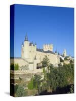 Segovia Castle and Gothic Style Segovia Cathedral Built in 1577, Segovia, Madrid, Spain, Europe-Christian Kober-Stretched Canvas