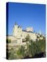 Segovia Castle and Gothic Style Segovia Cathedral Built in 1577, Segovia, Madrid, Spain, Europe-Christian Kober-Stretched Canvas