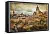 Segovia - Medieval City Of Spain - Artistic Retro Styled Picture-Maugli-l-Framed Stretched Canvas