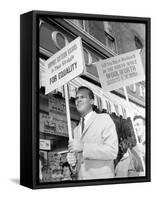 Segregation Protest Belafonte-J. Walter Green-Framed Stretched Canvas