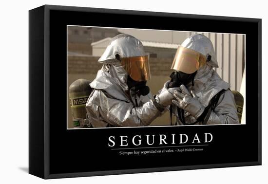 Seguridad. Cita Inspiradora Y Póster Motivacional-null-Framed Stretched Canvas