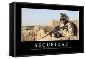 Seguridad. Cita Inspiradora Y Póster Motivacional-null-Framed Stretched Canvas