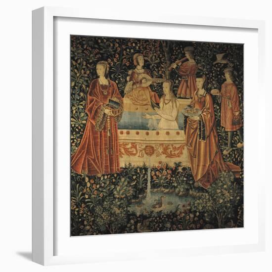 Seigneurial Bath, C1500-null-Framed Giclee Print