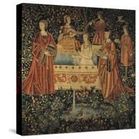 Seigneurial Bath, C1500-null-Stretched Canvas