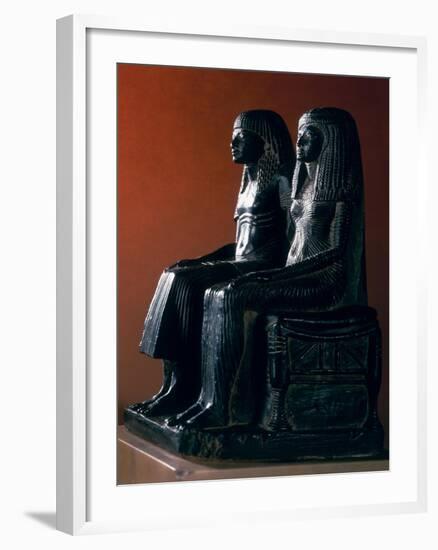 Seigneurial Couple in Ceremonial Clothes, New Kingdom-Egyptian 19th Dynasty-Framed Giclee Print