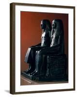 Seigneurial Couple in Ceremonial Clothes, New Kingdom-Egyptian 19th Dynasty-Framed Giclee Print