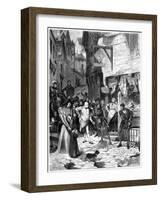 Seigni Joan, Rue De Petit Chastelet, France, 14th Century (1882-188)-J Ettling-Framed Giclee Print