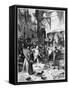 Seigni Joan, Rue De Petit Chastelet, France, 14th Century (1882-188)-J Ettling-Framed Stretched Canvas