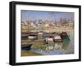 Seine at Asnieres, 1873-Claude Monet-Framed Giclee Print