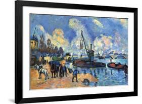 Seine at Bercy-Paul C?zanne-Framed Premium Giclee Print