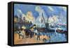 Seine at Bercy-Paul C?zanne-Framed Stretched Canvas