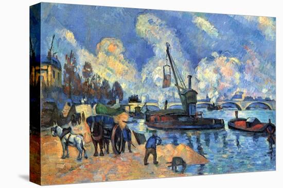 Seine at Bercy-Paul C?zanne-Stretched Canvas