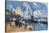 Seine at Bercy-Paul C?zanne-Stretched Canvas