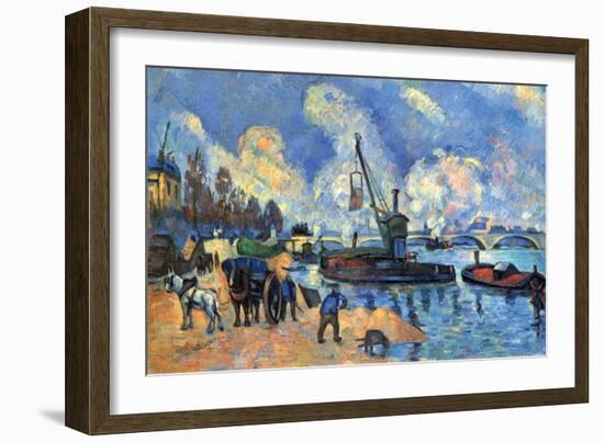 Seine at Bercy-Paul C?zanne-Framed Art Print