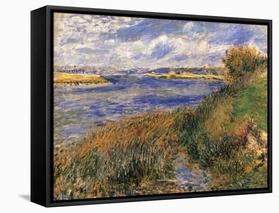 Seine at Champrosay-Pierre-Auguste Renoir-Framed Stretched Canvas