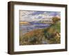 Seine at Champrosay-Pierre-Auguste Renoir-Framed Art Print