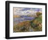 Seine at Champrosay-Pierre-Auguste Renoir-Framed Art Print