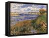 Seine at Champrosay-Pierre-Auguste Renoir-Framed Stretched Canvas