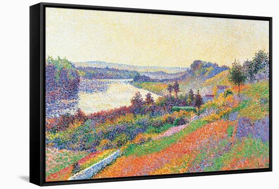 Seine at Herblay-null-Framed Stretched Canvas