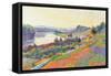 Seine at Herblay-null-Framed Stretched Canvas