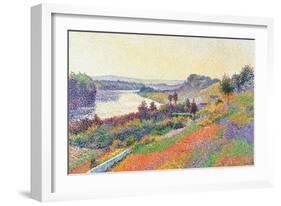 Seine at Herblay-null-Framed Art Print