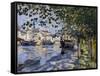 Seine at Rouen, 1872-Claude Monet-Framed Stretched Canvas