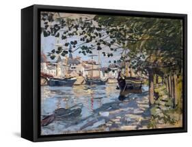 Seine at Rouen, 1872-Claude Monet-Framed Stretched Canvas