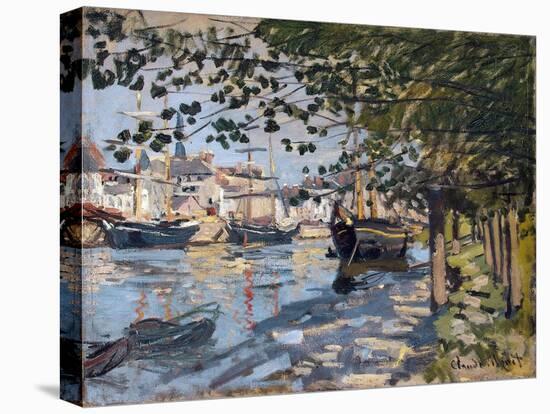 Seine at Rouen, 1872-Claude Monet-Stretched Canvas