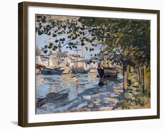 Seine at Rouen, 1872-Claude Monet-Framed Giclee Print