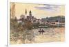 Seine at Vetheuil-Claude Monet-Framed Art Print