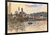 Seine at Vetheuil-Claude Monet-Framed Art Print