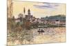 Seine at Vetheuil-Claude Monet-Mounted Premium Giclee Print