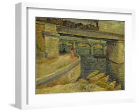 Seine Bridge Near Asnieres, 1887-Vincent van Gogh-Framed Giclee Print