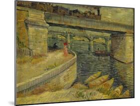 Seine Bridge Near Asnieres, 1887-Vincent van Gogh-Mounted Giclee Print