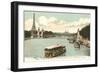 Seine, Eiffel Tower, Paris, France-null-Framed Art Print