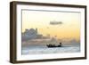 Seine fisherman lay their nets from a boat in Castara Bay in Tobago at sunset, Trinidad and Tobago-Alex Treadway-Framed Photographic Print