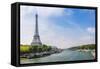 Seine in Paris and Eiffel Tower-bloodua-Framed Stretched Canvas