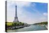 Seine in Paris and Eiffel Tower-bloodua-Stretched Canvas