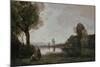 Seine Landscape Near Chatou, 1885-Jean-Baptiste-Camille Corot-Mounted Giclee Print